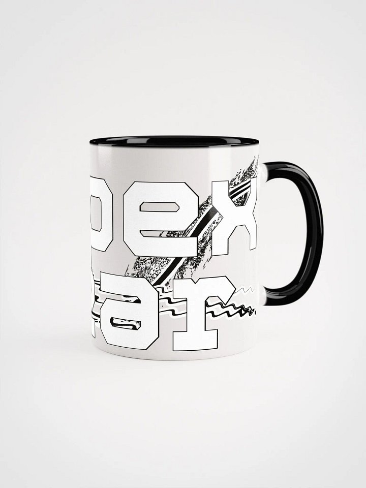 White HApex Gear Black Logo Ceramic Mug with Color Inside product image (1)