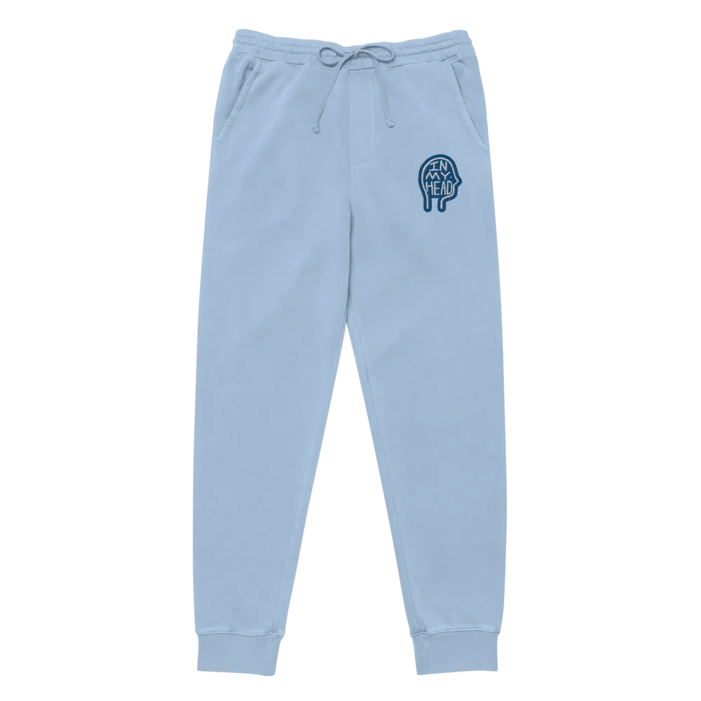 In My Head (royal and white) pigment dyed sweatpants product image (3)