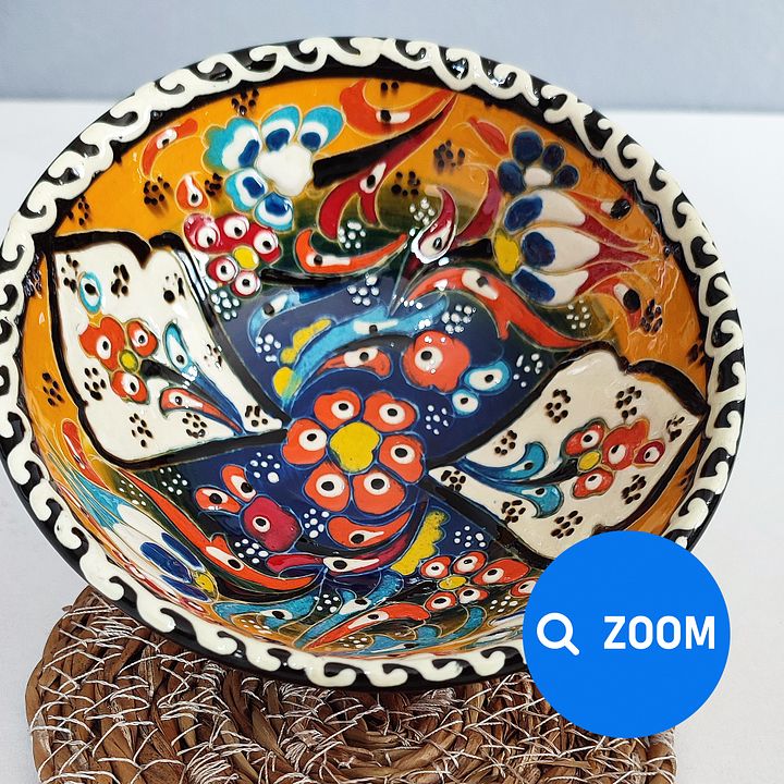 Handmade bowl (Yellow), Turkish decor — handmade pottery, handmade ceramic, home decor, handmade gift, Turkish ceramic product image (2)
