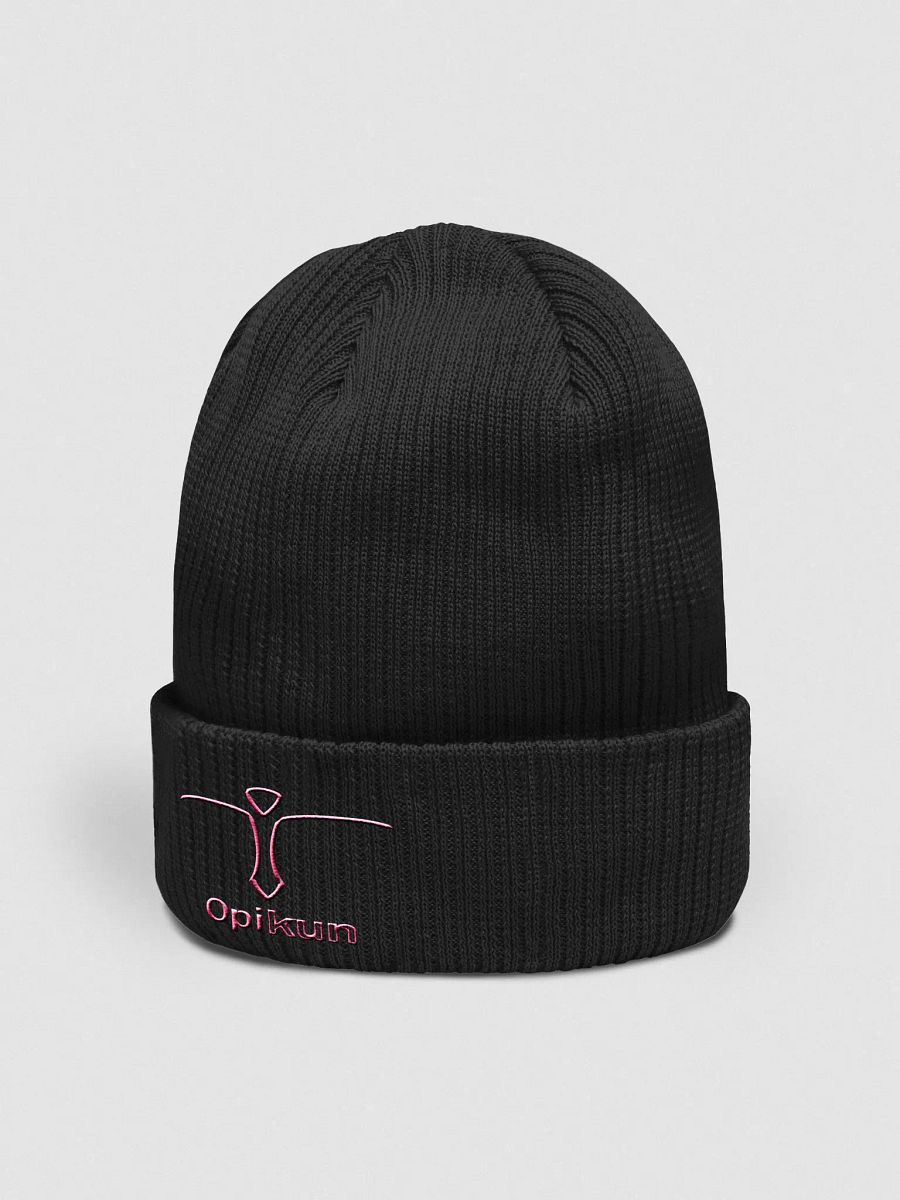 Opikun - Pink - Beechfield Organic Ribbed Beanie product image (2)