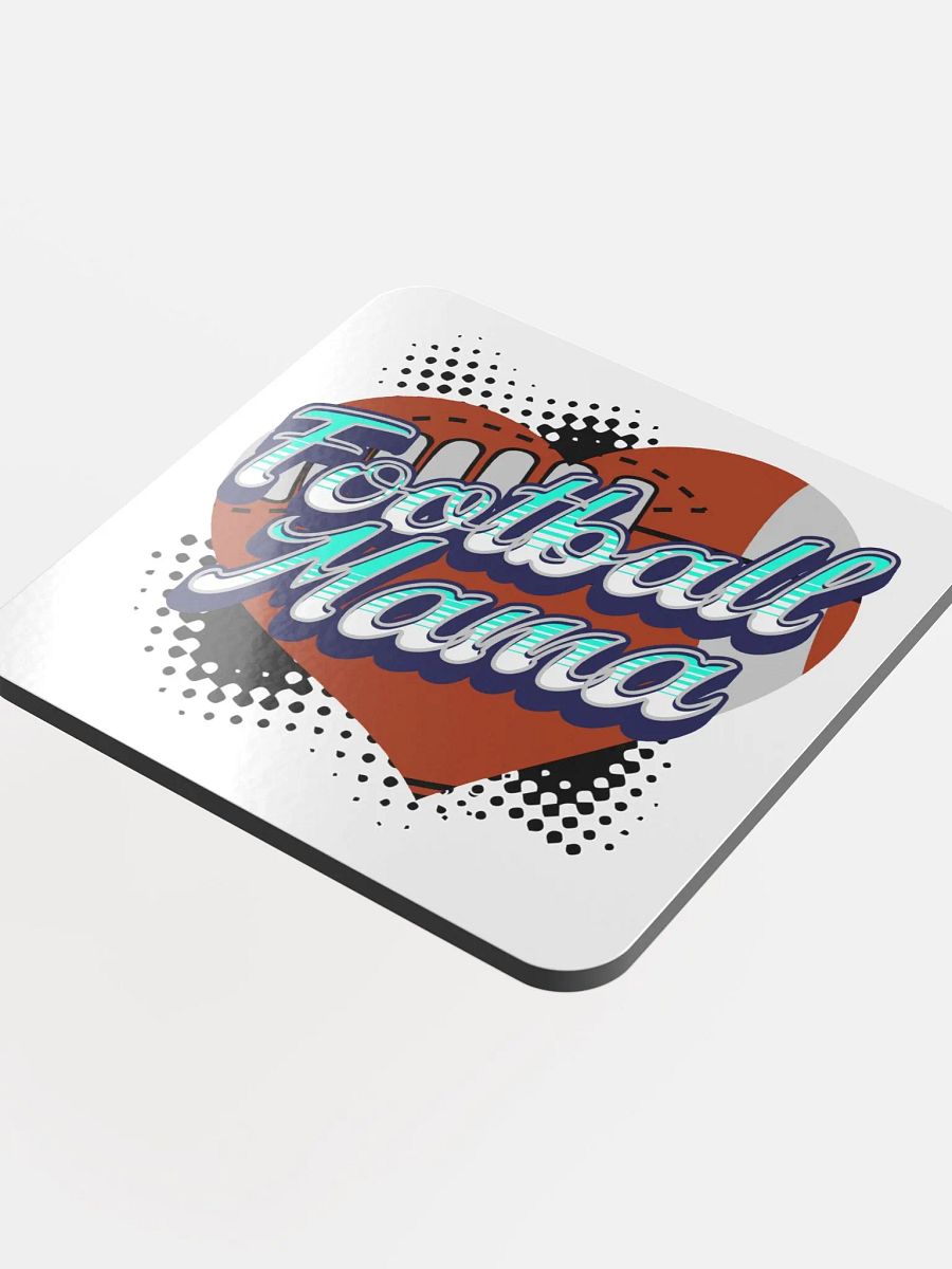 Mama Heart Football Glossed Coaster product image (4)