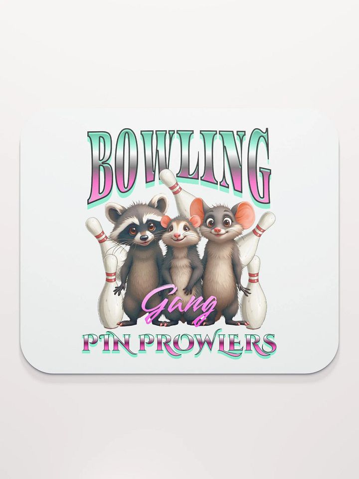 Bowling Gang Pin Prowlers Raccoon Mouse Pad product image (1)