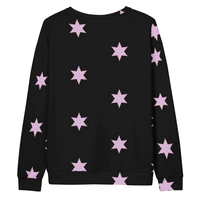 Abstract Repeating Pink Stars Unisex All Over Print Sweatshirt product image (15)