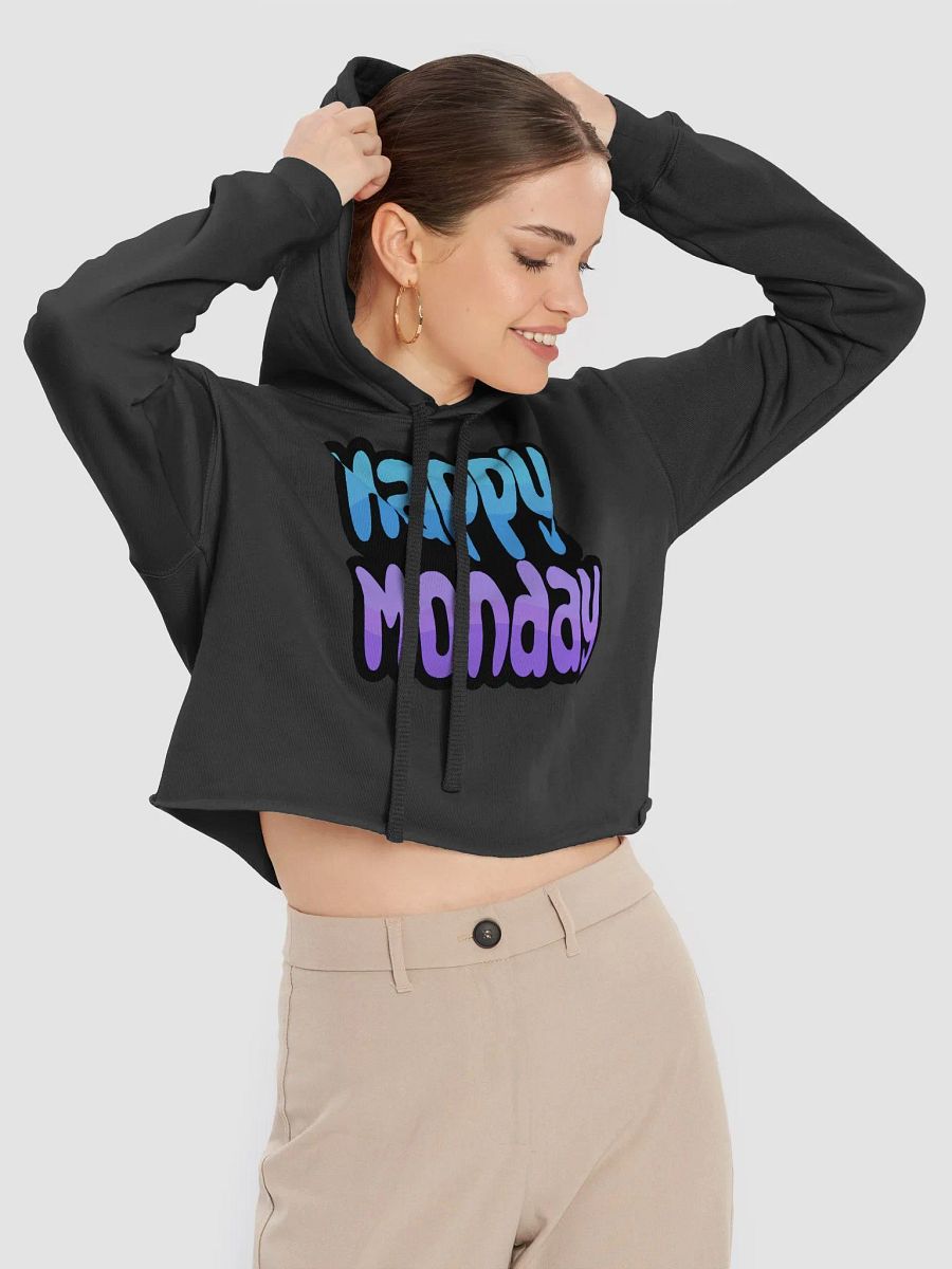 Happy Monday Cropped Hoodie product image (3)