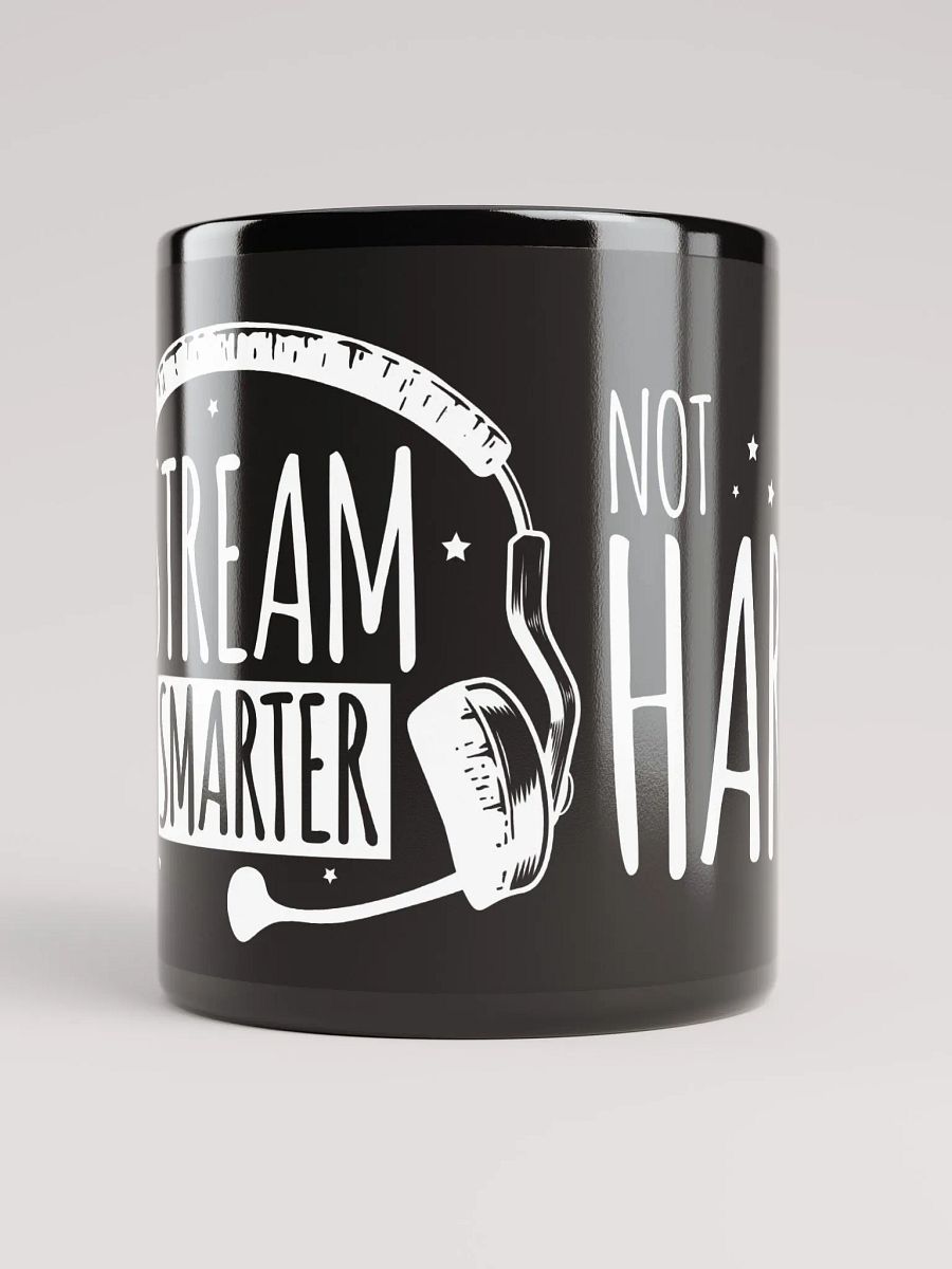 Stream Smarter Not Harder Mug Black product image (10)