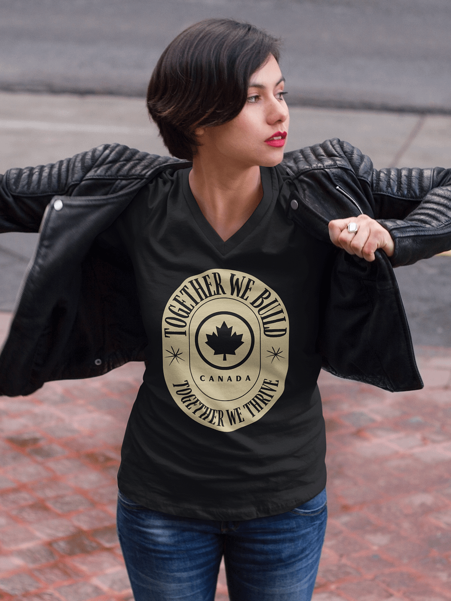 Maple Leaf Emblem Canada V-Neck Tee product image (13)
