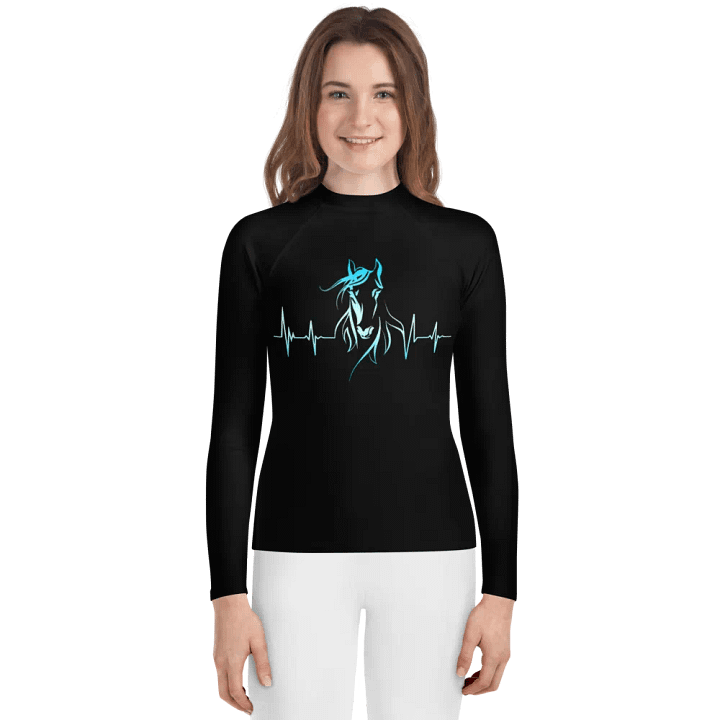 Horse Heartbeat Youth Rash Guard product image (1)