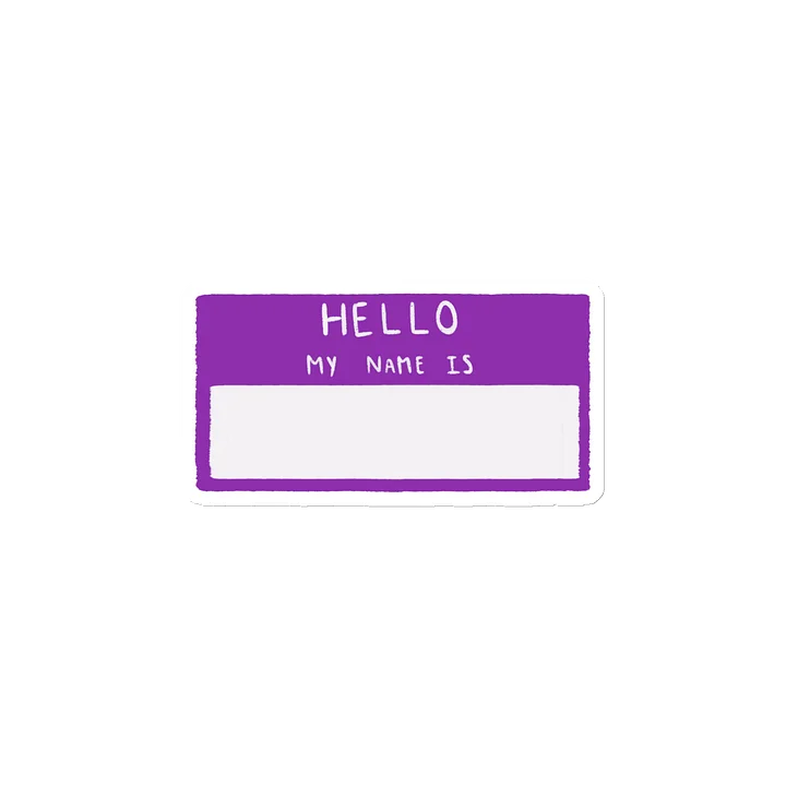 Name Tag Magnet: Purple Block product image (2)