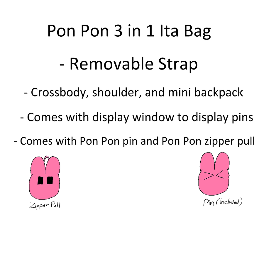 PREORDER - Cooky Usagida's Mascot Pon Pon 3 in 1 Itabag product image (2)