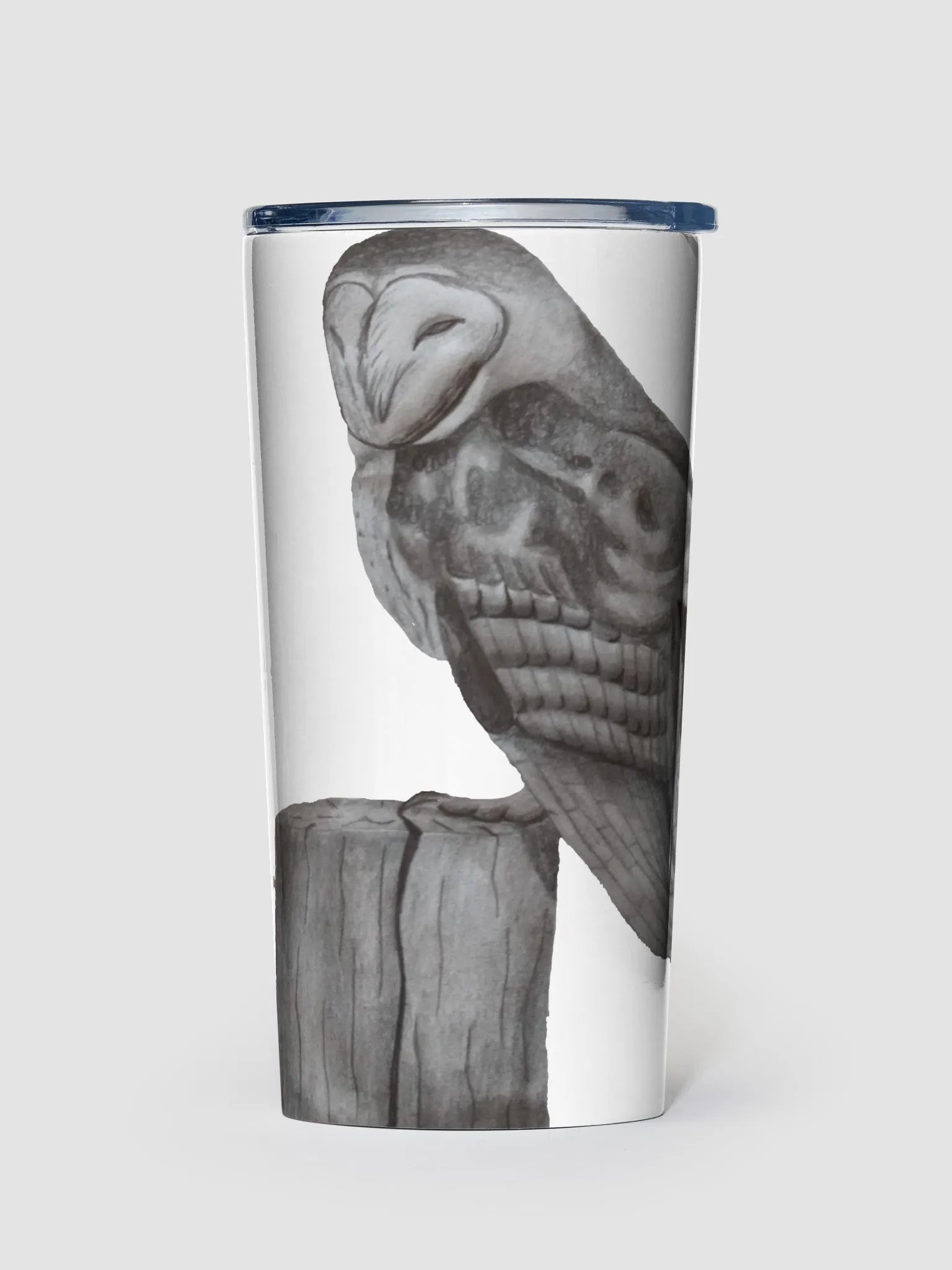Barn Owl Drawing Travel Cup product image (1)