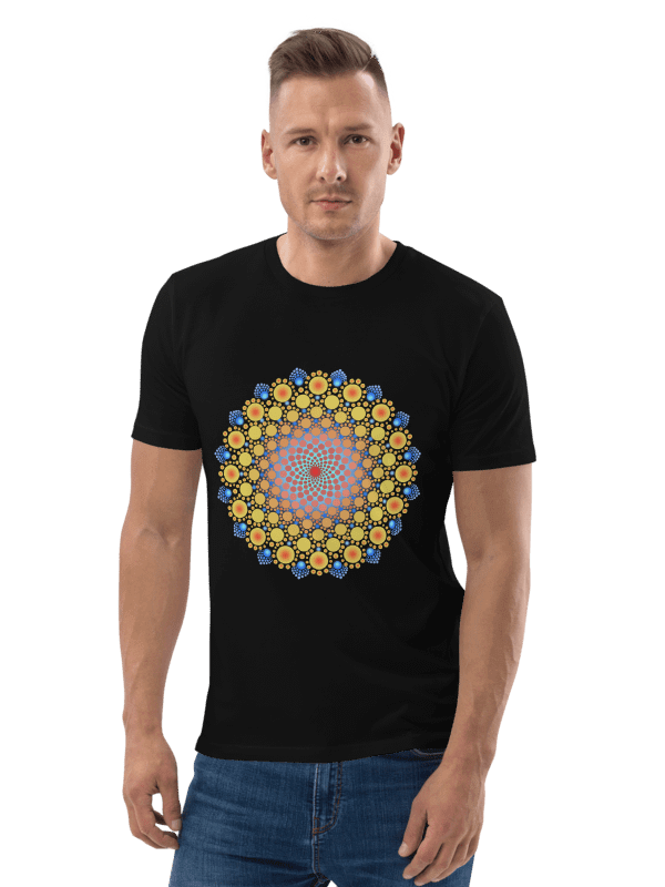 Orange Sunflower Mandala Organic T-Shirt product image (1)