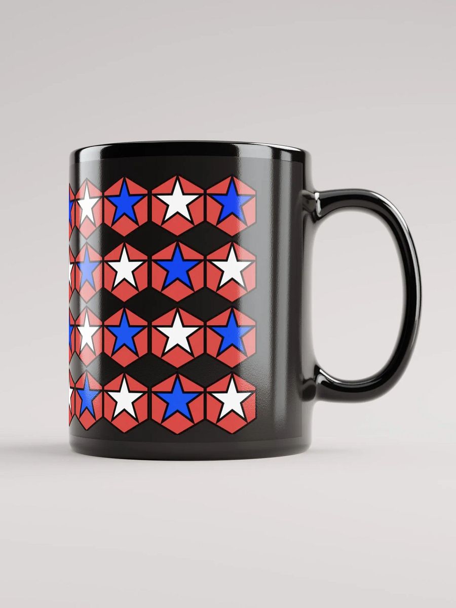 Stars Within Hexagons - Geometrical Design Black Mug product image (3)