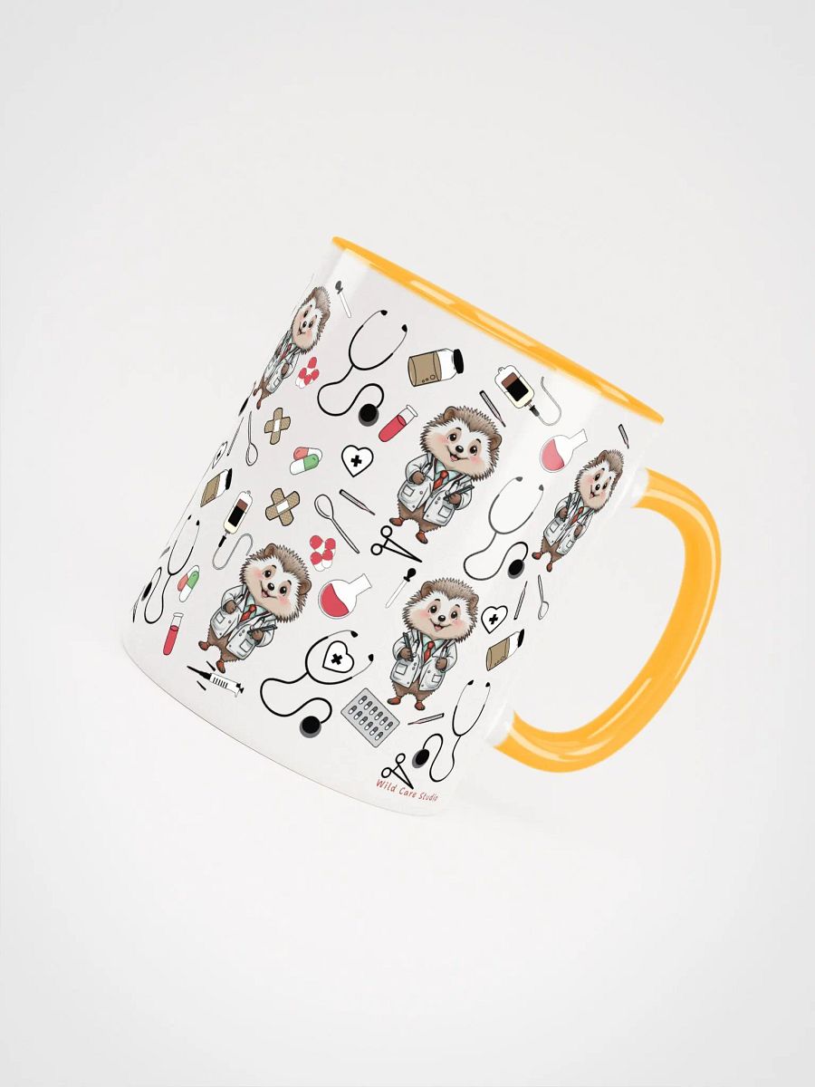 Cute Medical Coat Hedgehog Ceramic Mug product image (29)