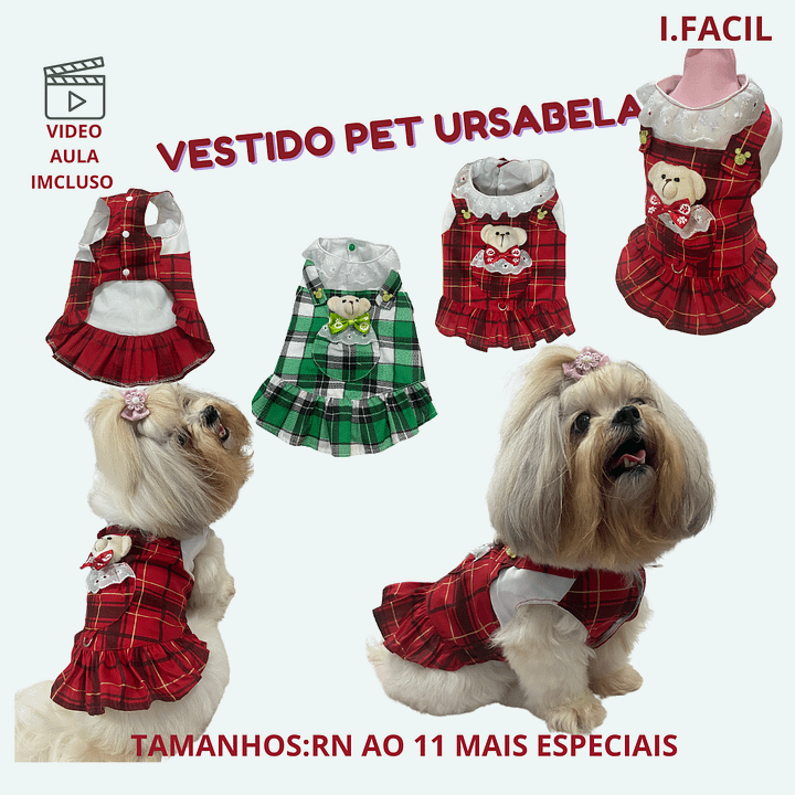 Vestido Pet Ursabela - Modelagem Pet PDF product image (1)