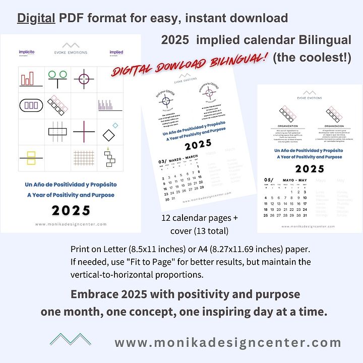 Bilingual-the coolest! Bilingüe -el más genial! 2025 Digital Calendar/Calendario-Now $3.50 Use promo code DIGITALLOVE at checkout product image (2)
