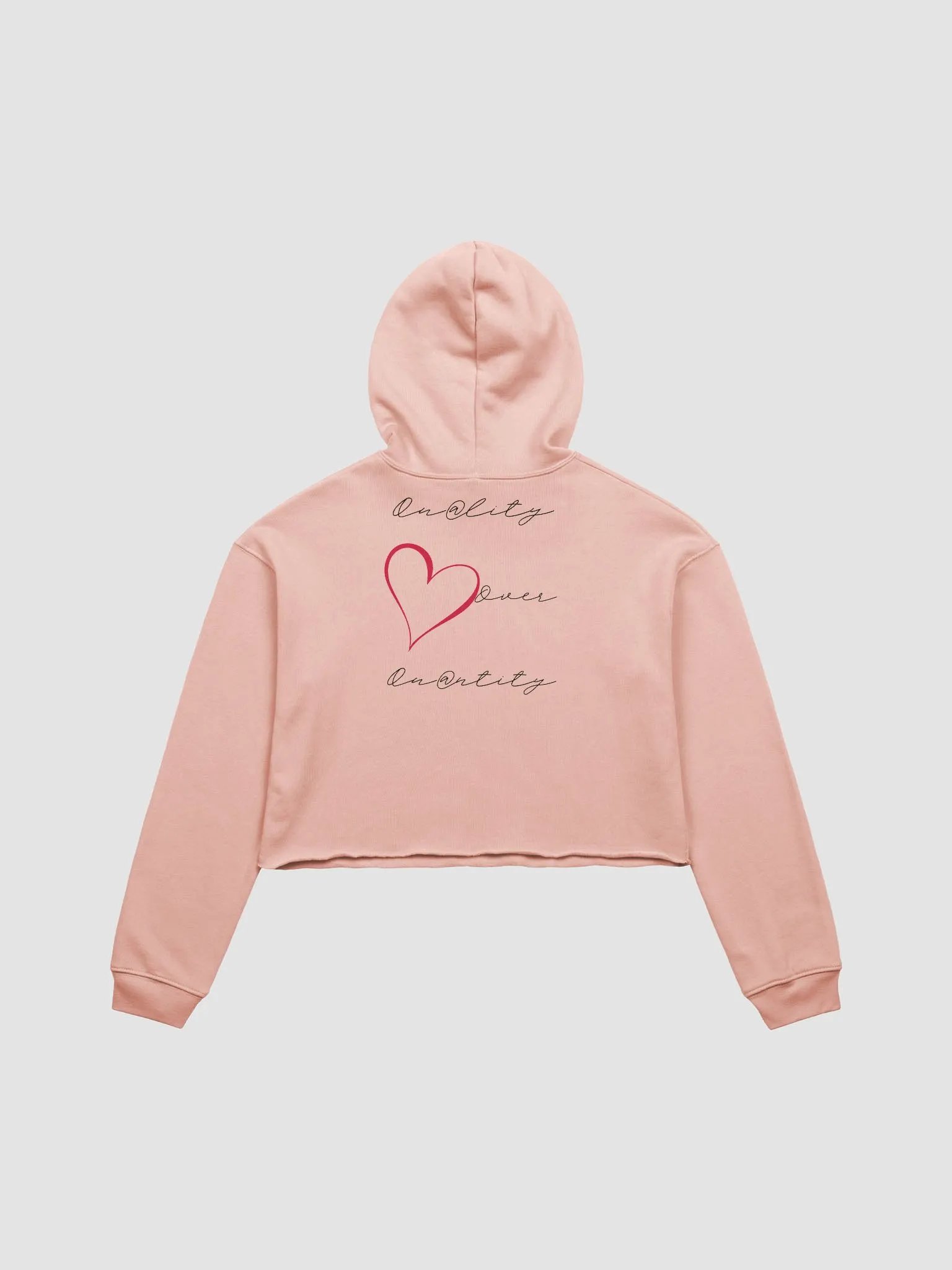 "Qu@lity He@rt" Crop Hoodie product image (3)