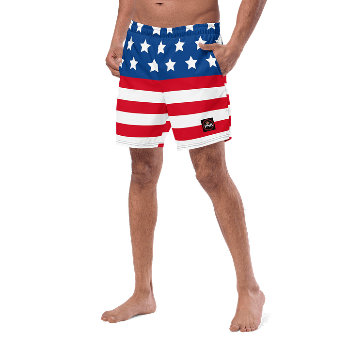 Stars and Stripes Hamburger Swim Trunks product image (2)