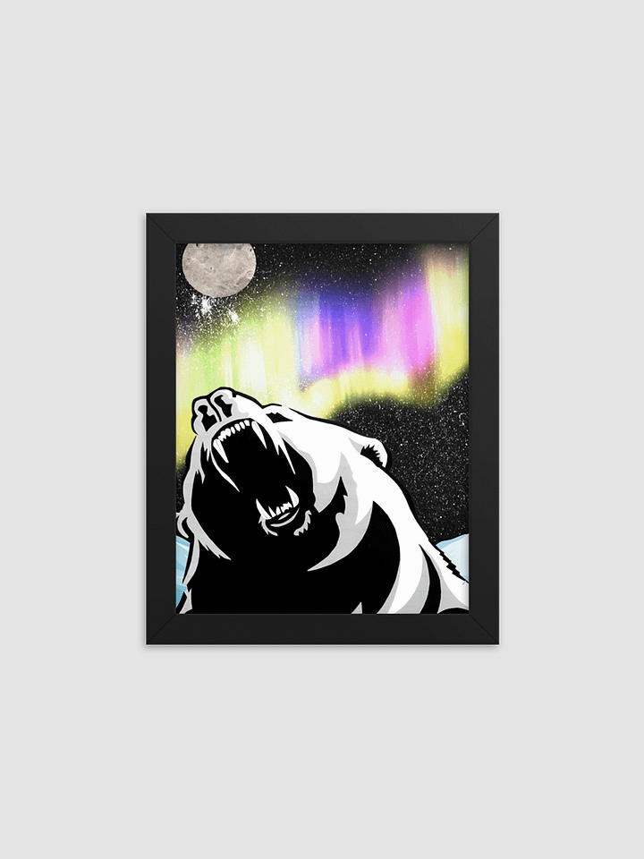 Tassie Original Design.. Polar Bear Poster (in) Black product image (1)