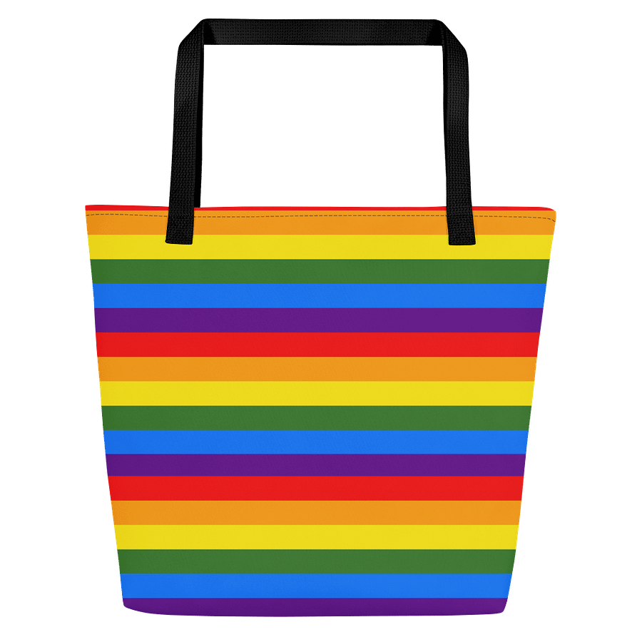 Vibrant Horizon Stripes Large Tote Bag product image (1)