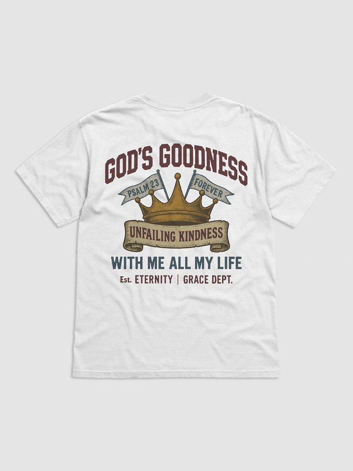 Covenant Classic GOD’S GOODNESS Garment-Dyed Heavyweight T-Shirt | Vintage Christian Faith Tee product image (1)