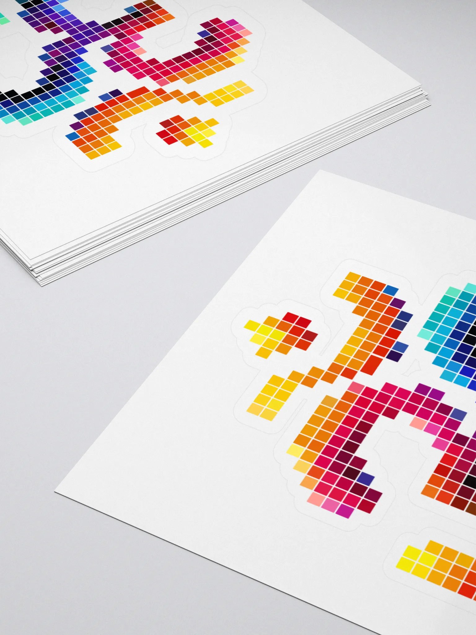Pixelated Cosmic Frequencies Kiss Cut Stickers product image (4)