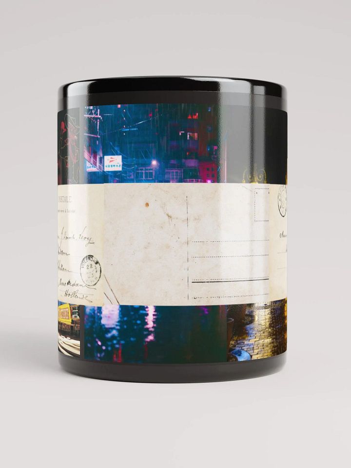 ✈️ "Travel Blues" Mug – Vintage Postcard Meets Neon City Lights 🌃 product image (2)