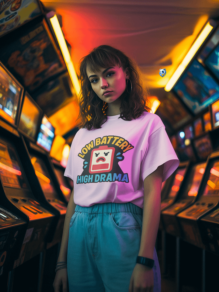 Low Battery, High Drama | Funny Gen Z T-Shirt product image (1)