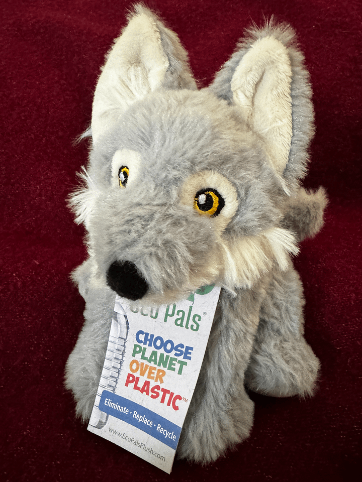 HOLIDAY RELEASE Stuffed Wolf Plushie --Plush Eco Pals Wolf--Environmentally Friendlier product image (1)