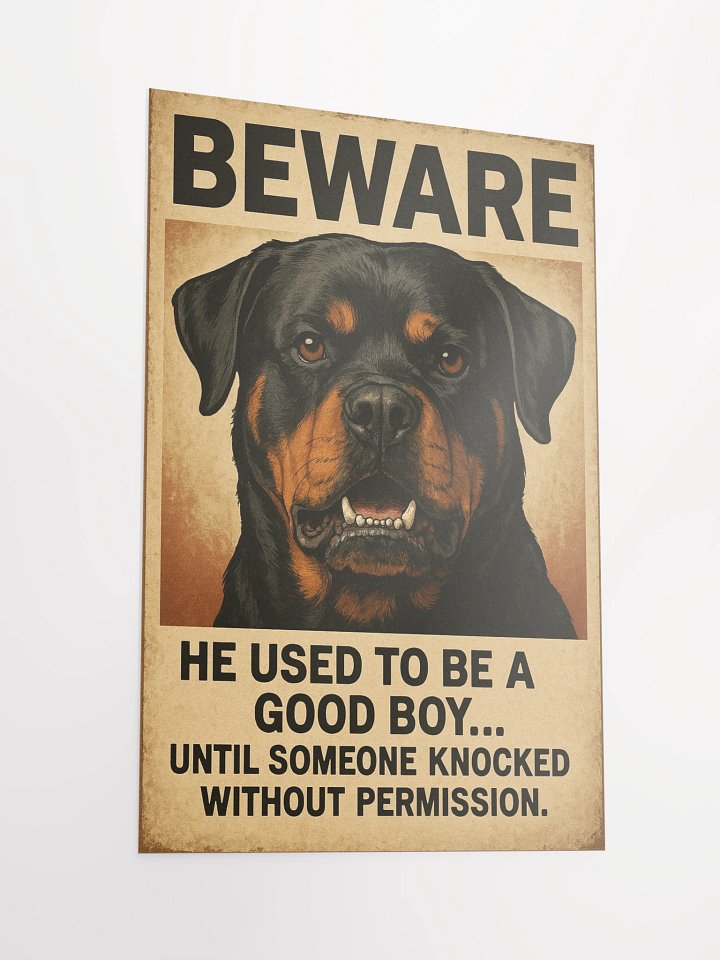 Beware of Rottweiler Poster product image (4)