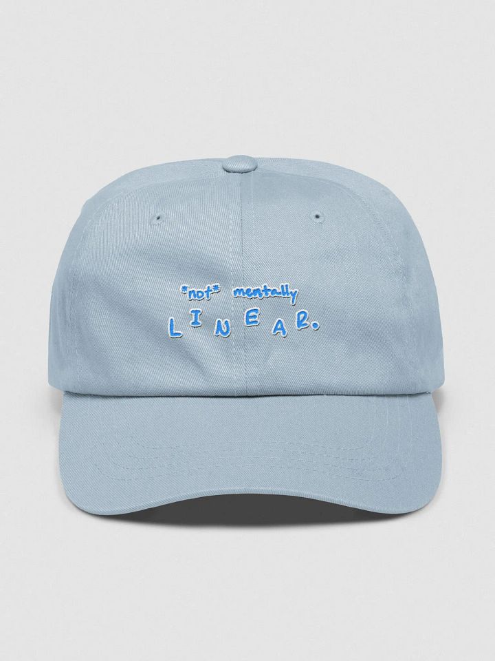*not* mentally linear. (light blue + white lined design) classic dad hat product image (25)