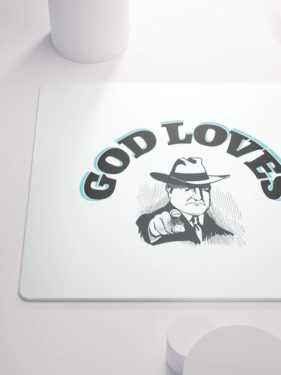 GOD LOVES YOU. Sleek Gamer's Haven Mouse Pad product image (10)