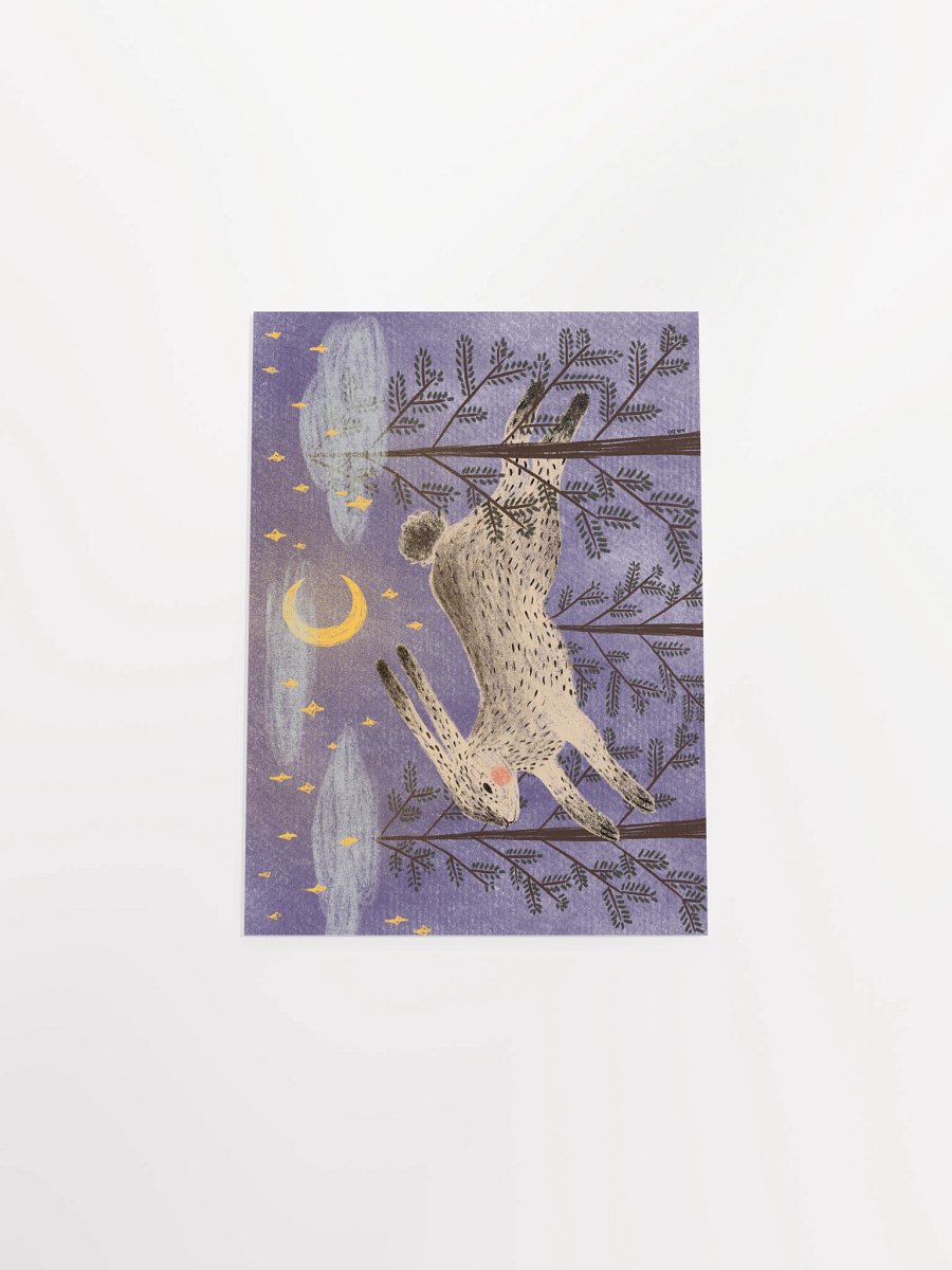 moonlight hare in the woods product image (4)