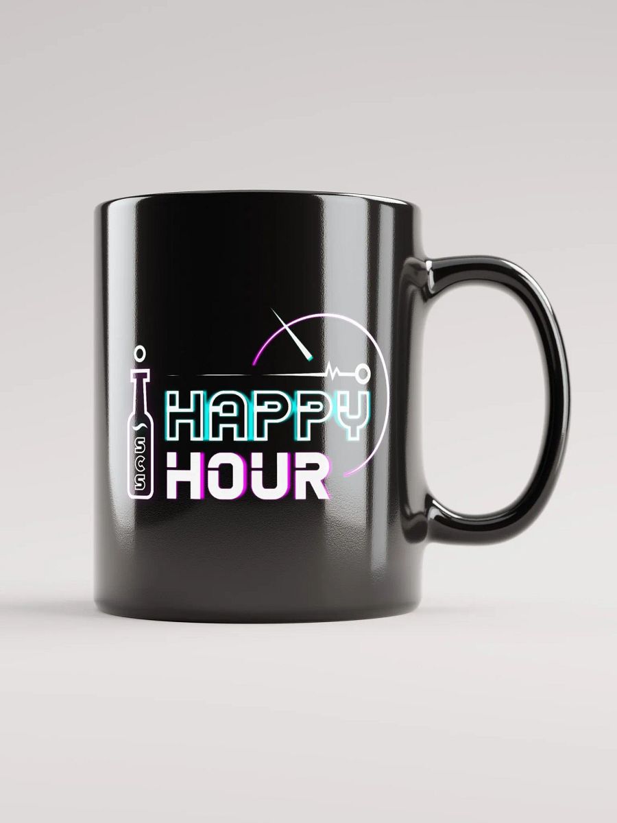 HAPPY HOUR BLACK GLOSSY MUG product image (1)
