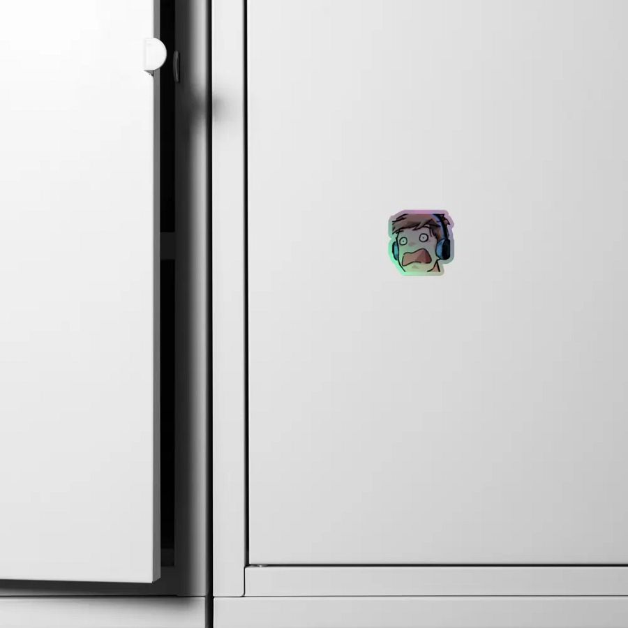 Chaabbz Shocked Holographic Emote Sticker product image (6)