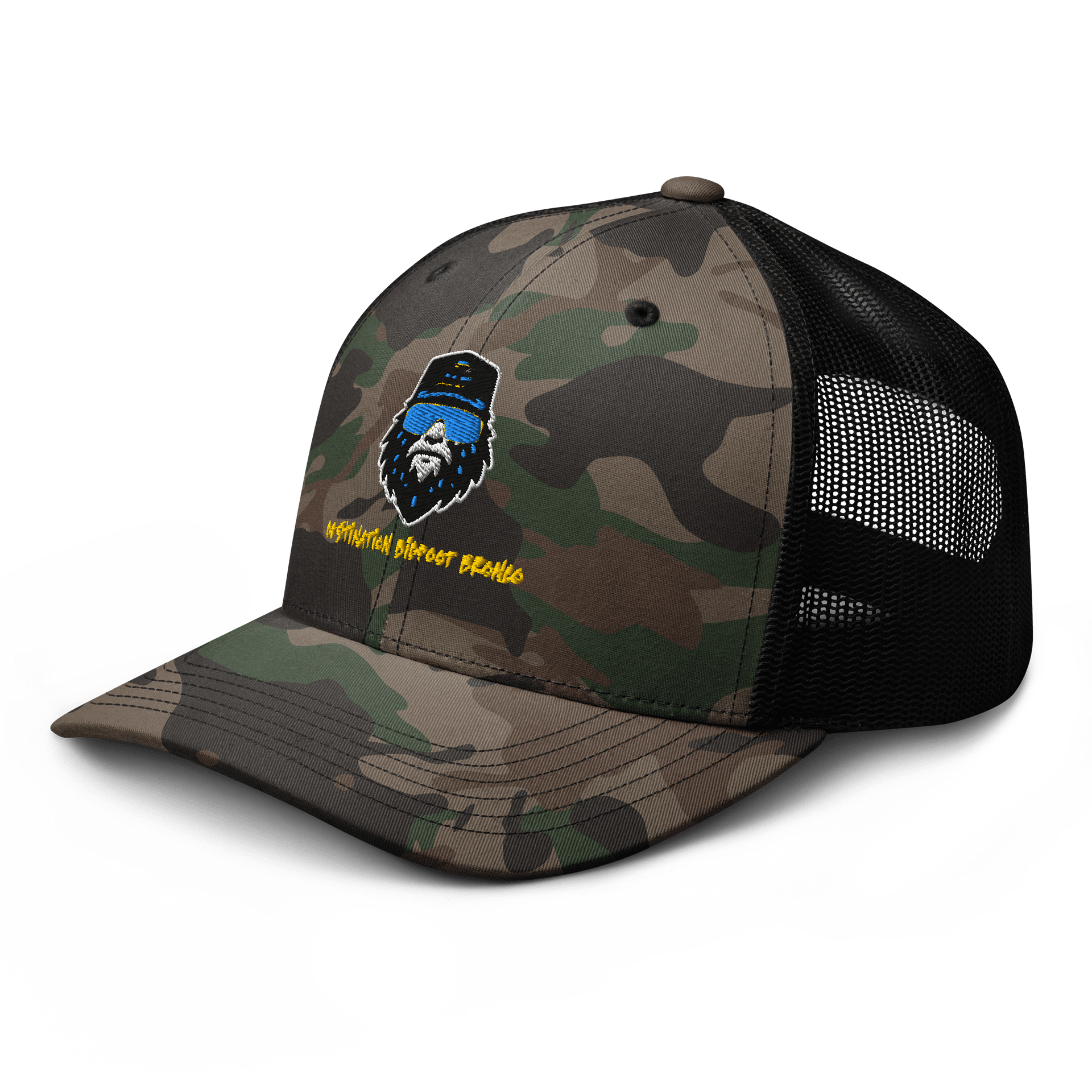 Destination Bigfoot Bronco Bigfoot Logo Camouflage Trucker Hat (Multiple Camouflage Options) product image (4)