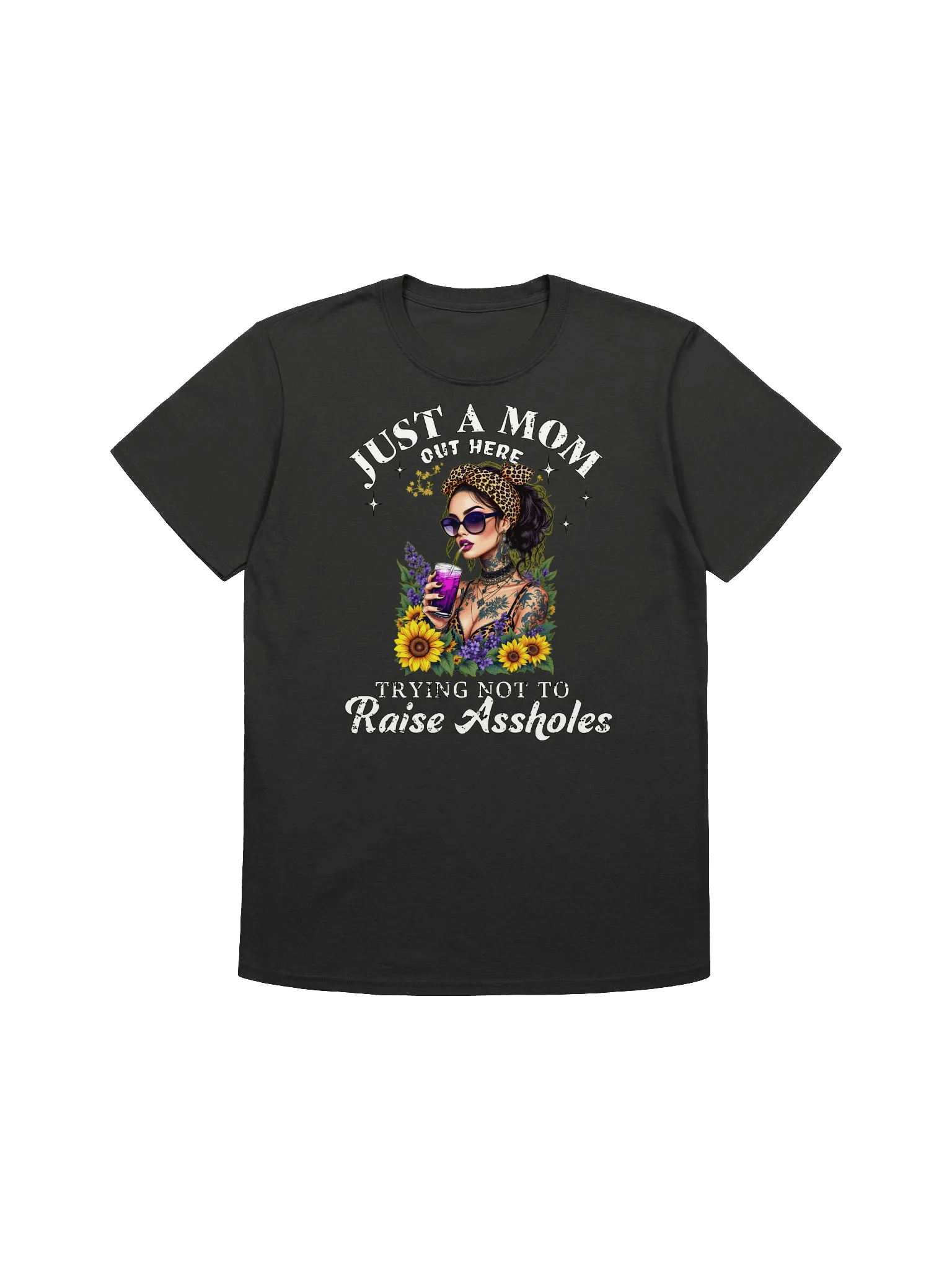 Funny Mom - "Trying Not To Raise Assholes" Graphic T-Shirt product image (6)