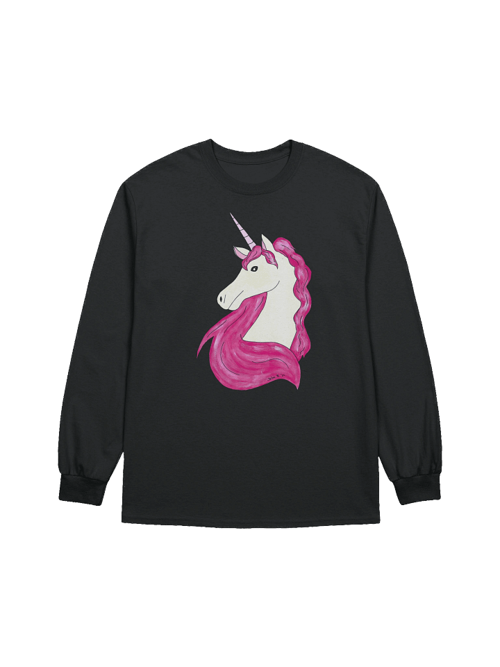 Unicorn (art by Dina R.) - Cotton Long Sleeve T-Shirt product image (1)
