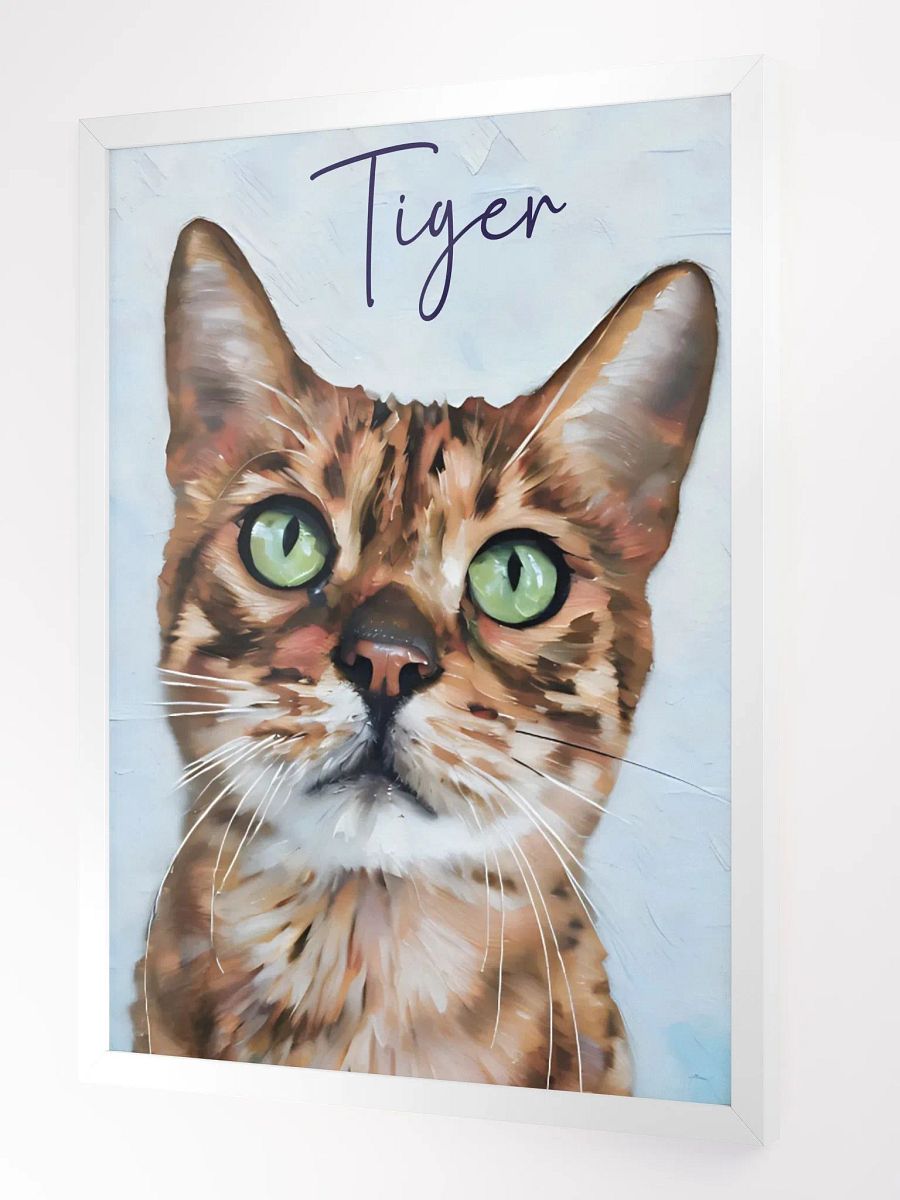 YOUR CAT! / FRAMED HIGH-QUALITY MATTE POSTER / PERSONALIZED NAME / DIGITAL ART / 18" X 24" product image (5)