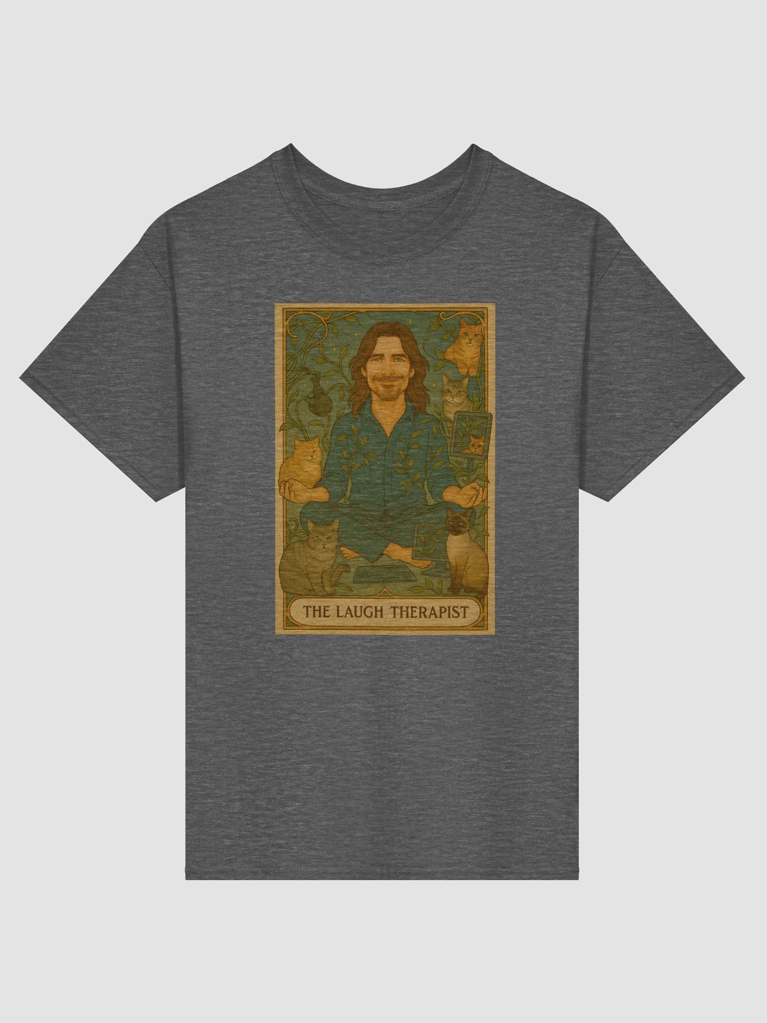 Tarot Card - The Laugh Therapist - Lunch Therapy on the back - Unisex Ultra Cotton Tee product image (49)
