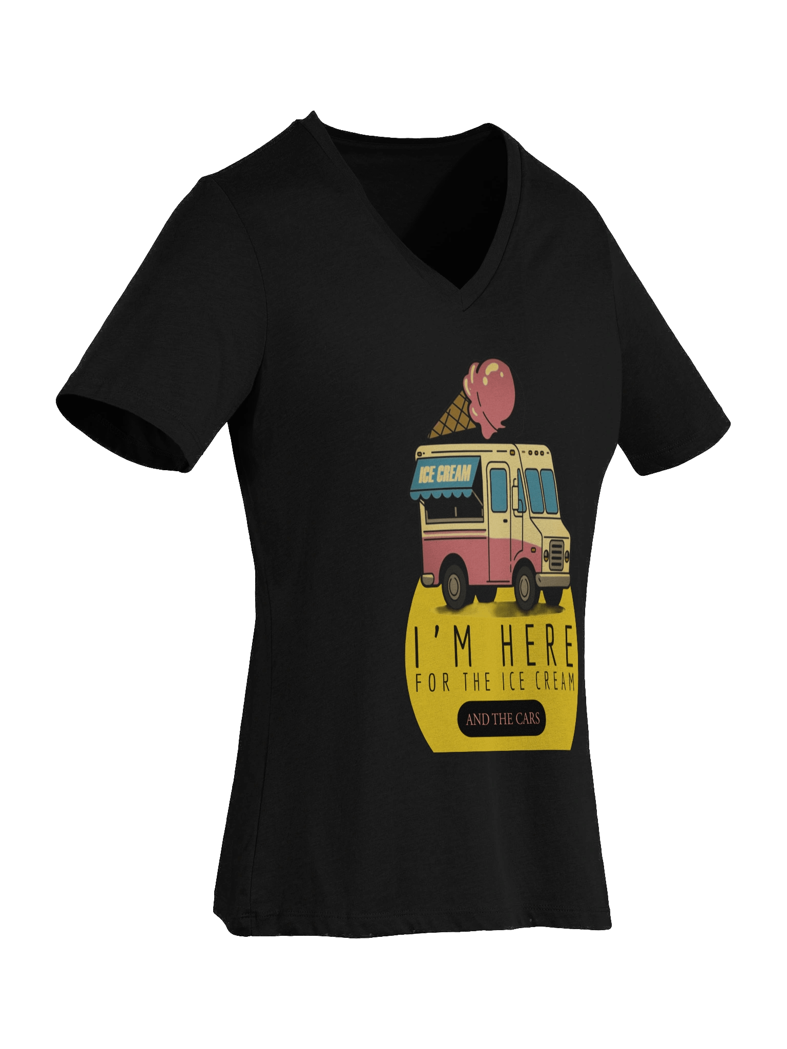 I'm Here for the Ice Cream T-Shirt (Women's V-Neck) product image (7)
