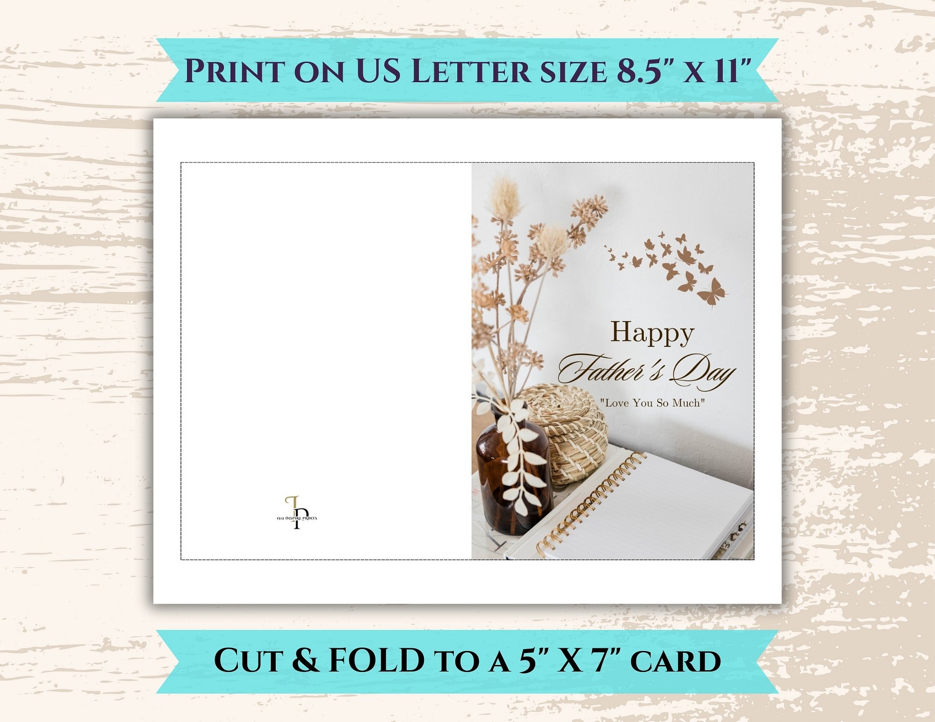 Notebooks & Butterflies Father's Day Card product image (2)