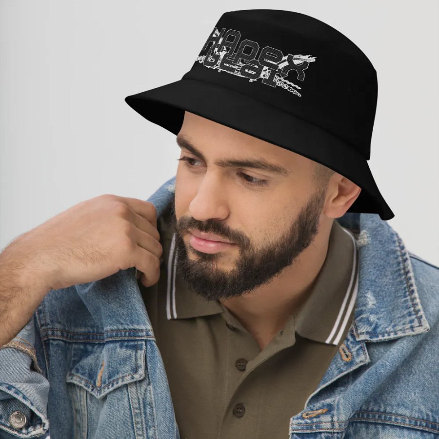 Bucket Hat - Embroidered - Black HApex Gear Black Logo product image (12)
