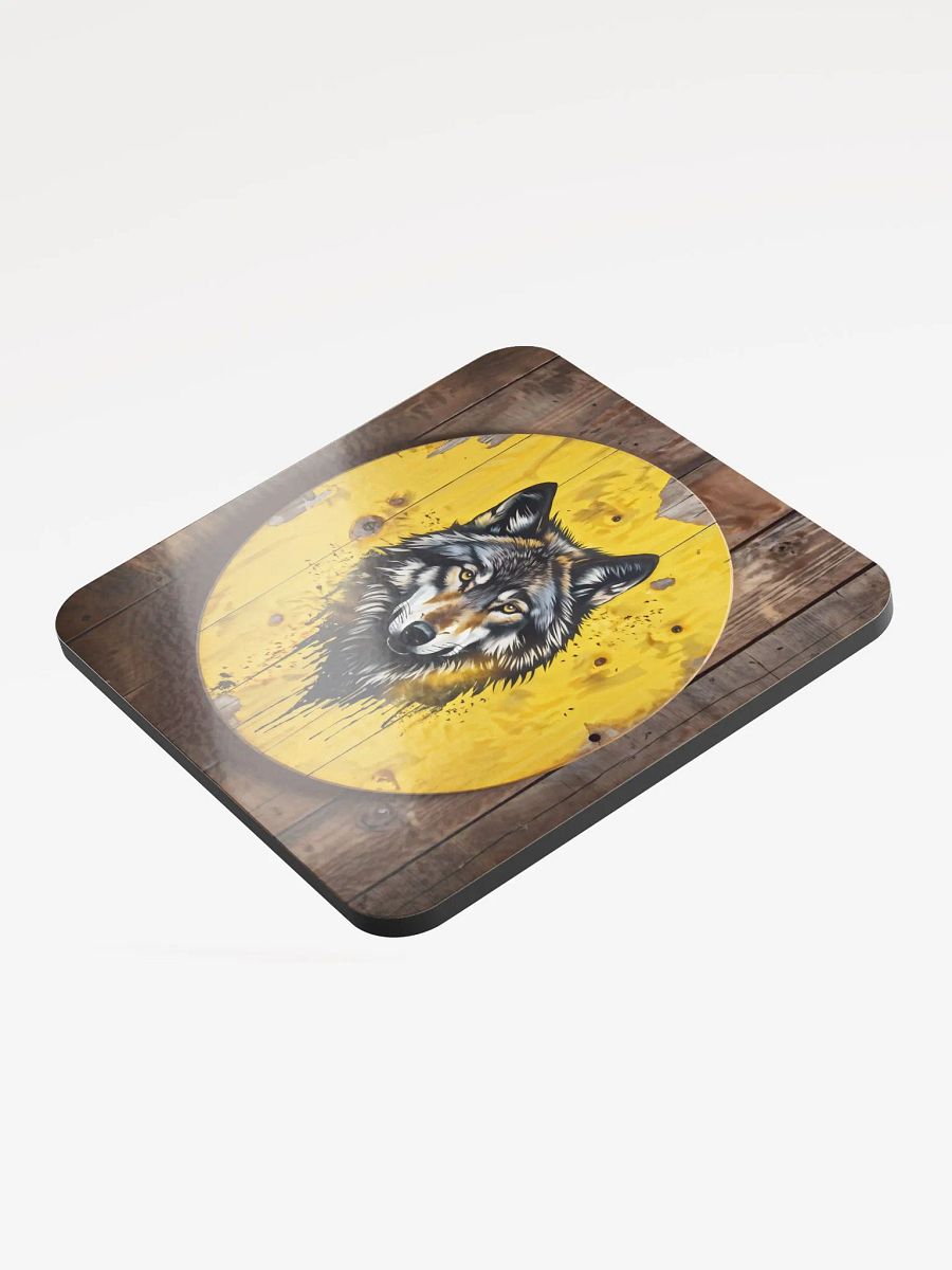 Glossed Cork Coaster - Wolf product image (3)