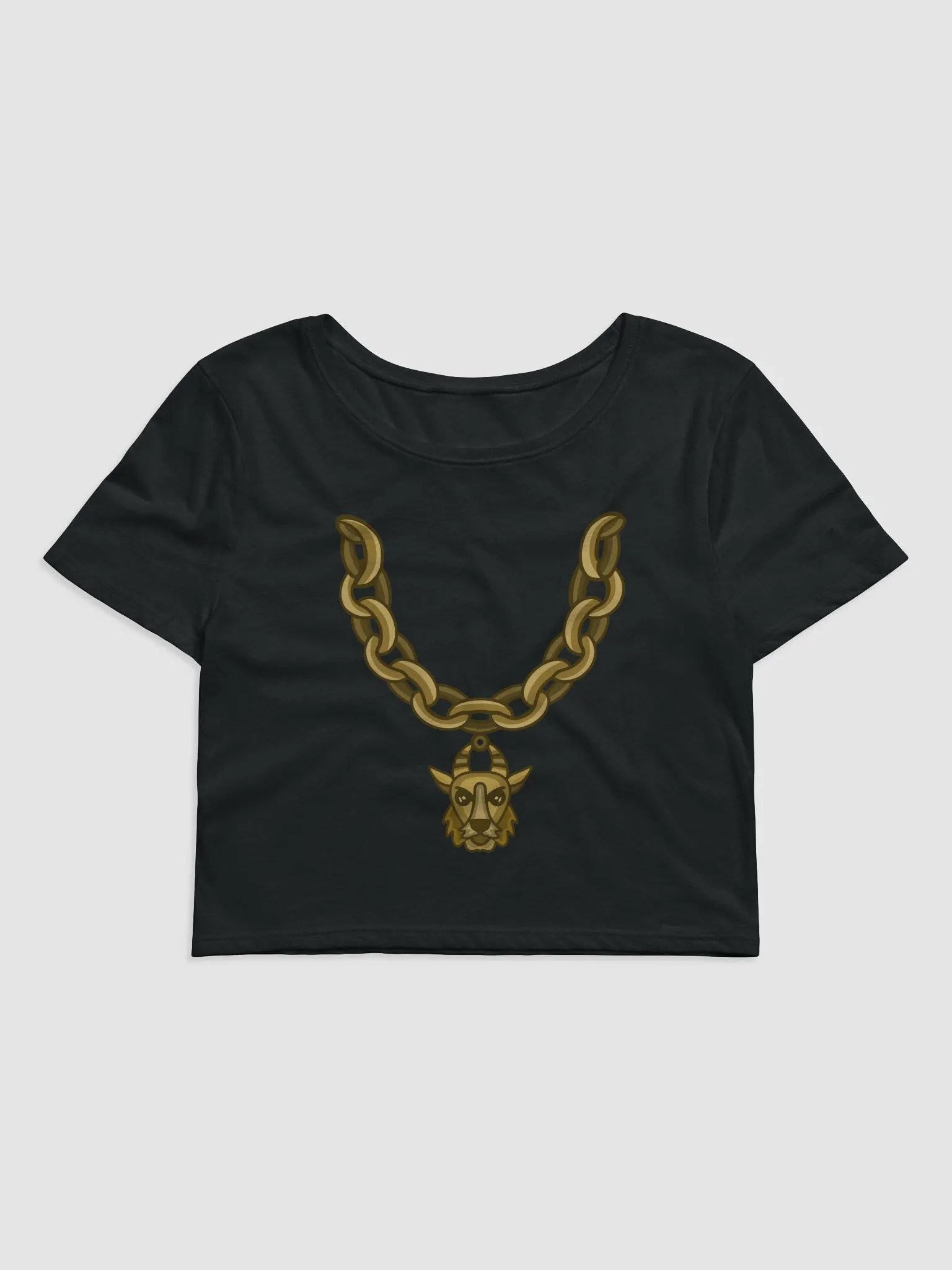 Goat Gold Chain Cropped T-Shirt product image (1)