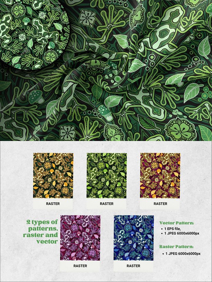 Magic Frogs Line Art Patterns product image (2)