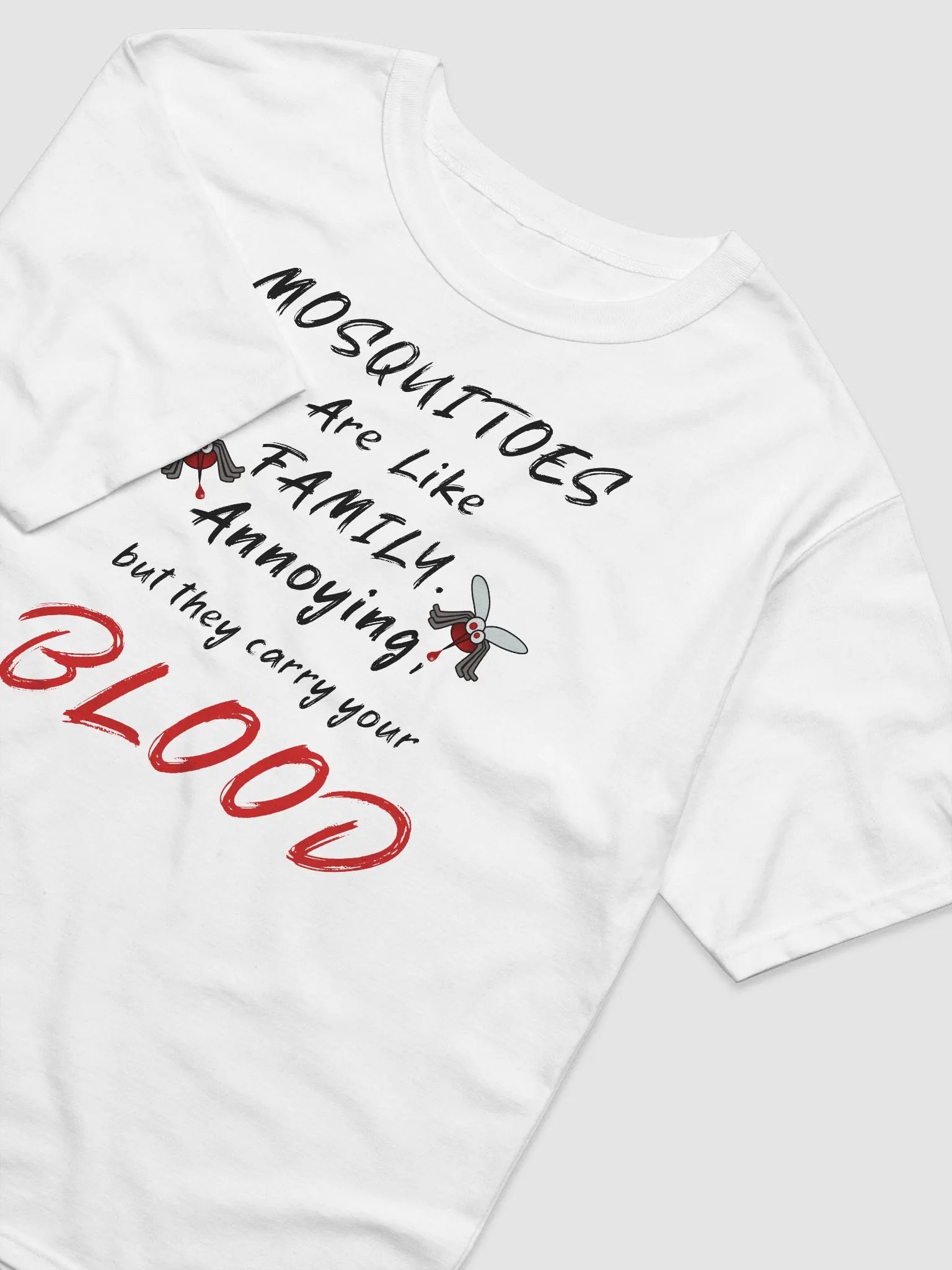 Menacing Mosquitoes Blood Drip T-Shirt product image (4)