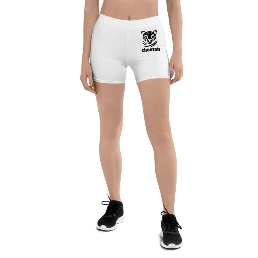 cheetah shorts white product image (1)
