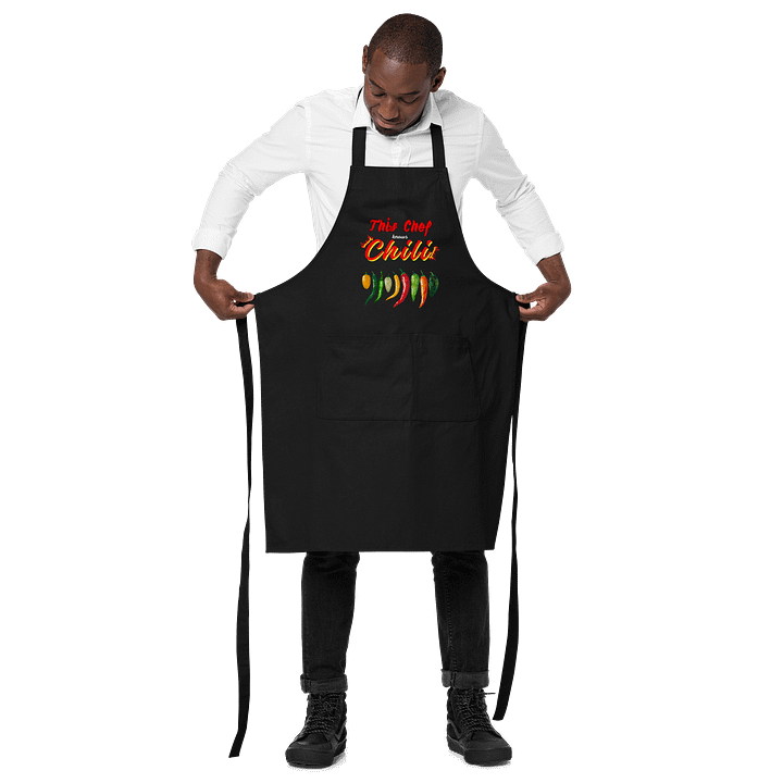 Chili Lover's Delight Organic Cotton Apron for Dads sons chefs friends product image (2)
