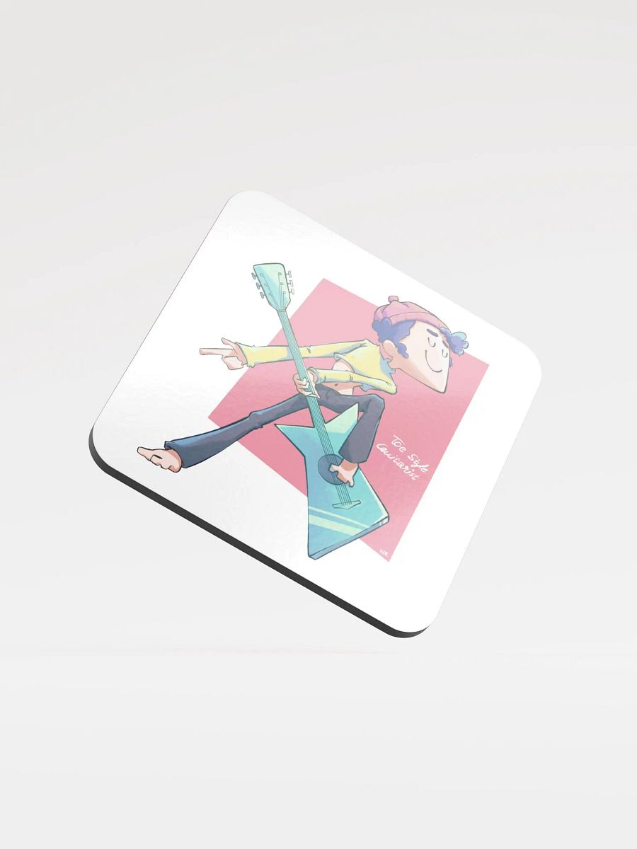 Toe Style Guitarist | Glossed Cork Coaster product image (1)