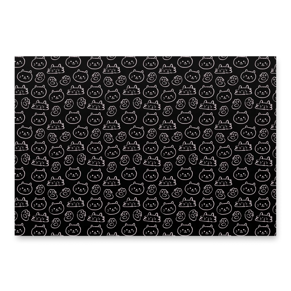 Midnight Kitty Wrap Paper (Set of 3) product image (2)